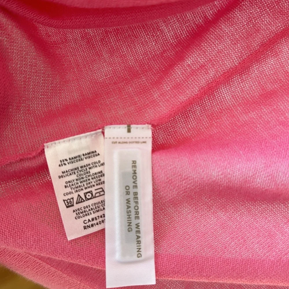 🆕 LOFT - Lightweight Open Cardigan - Pink - women’s size XS - Picture 3 of 5
